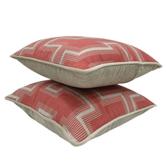 Geometric Pattern Indoor Pillow Covers (16×16, Set of 2) - Hover Image