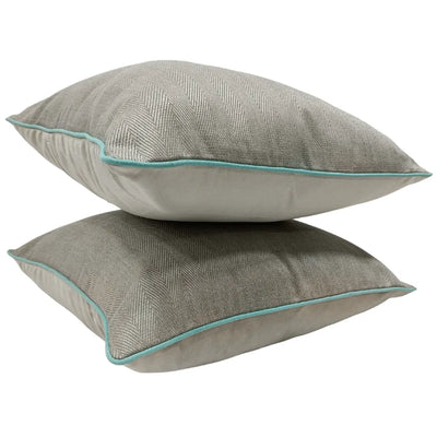 Herringbone Textured Pillow Covers (22×22, Set of 2) - Alternate image