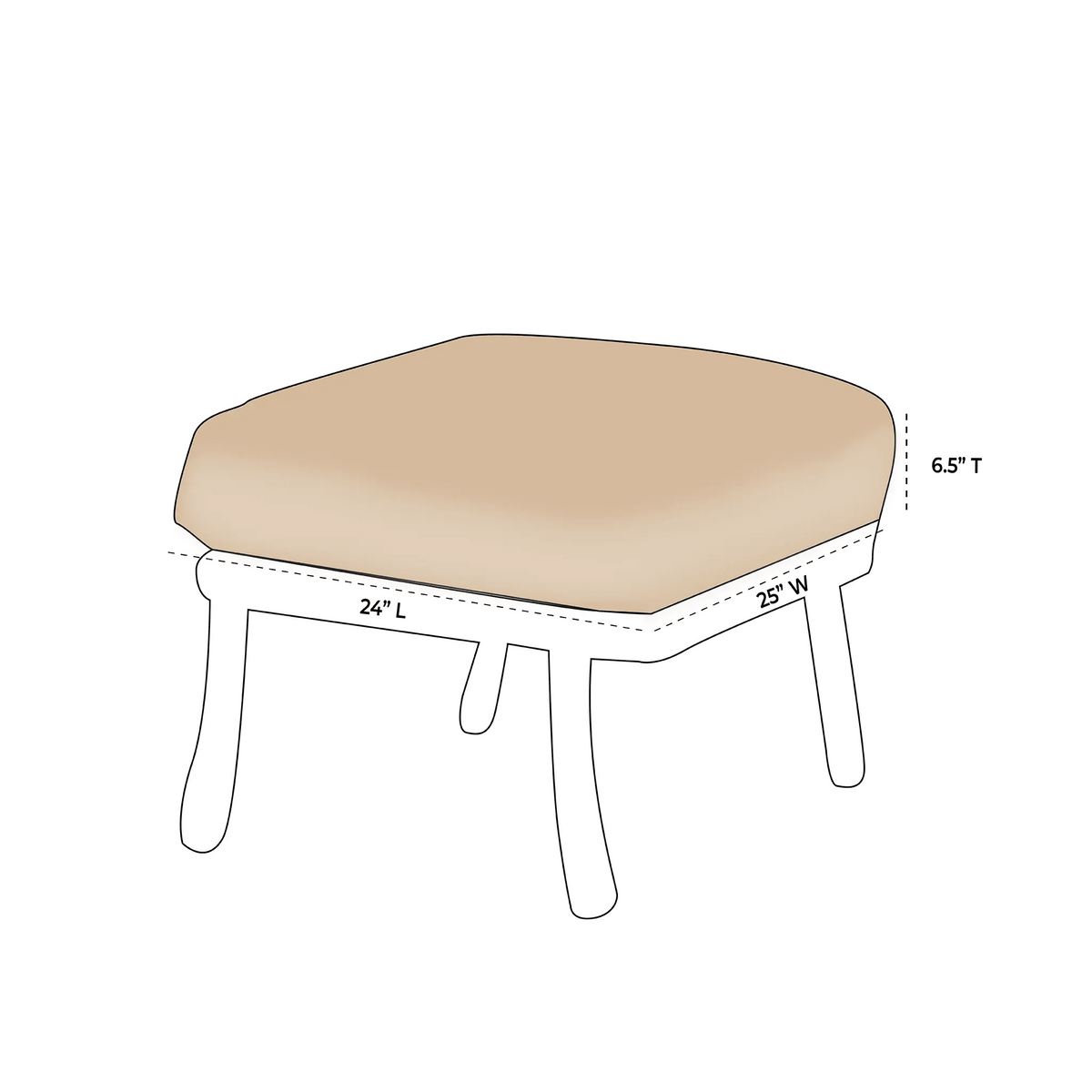 OW Lee Bella Vista Ottoman Replacement Cushions | ZIPCushions