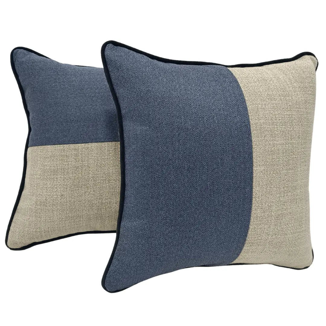 Modern Two-Tone Throw Pillow Covers (16×16, Set of 2) | ZIPCushions