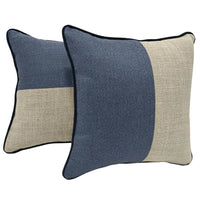 Modern Two-Tone Throw Pillow Covers (16×16, Set of 2)