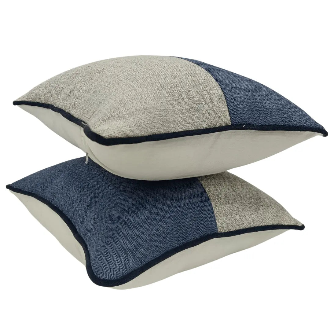 Modern Two-Tone Throw Pillow Covers (16×16, Set of 2) | ZIPCushions - view 2
