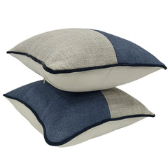 Modern Two-Tone Throw Pillow Covers (16×16, Set of 2) - Hover Image