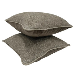 Elegant Neutral Throw Pillow Covers (16×16, Set of 2) - Hover Image