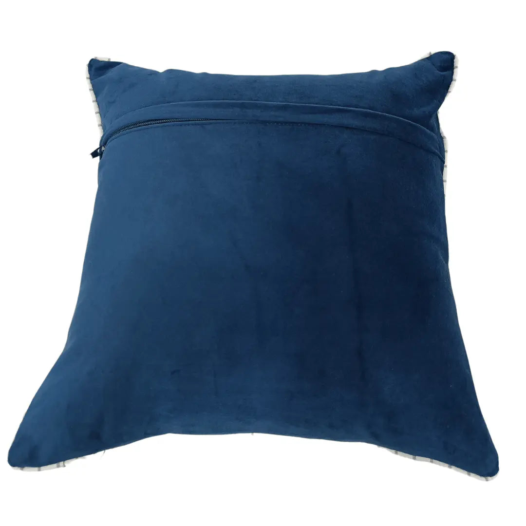Luxurious Blue Velvet Pillows (16×16, Set of 2) | ZIPCushions - view 3