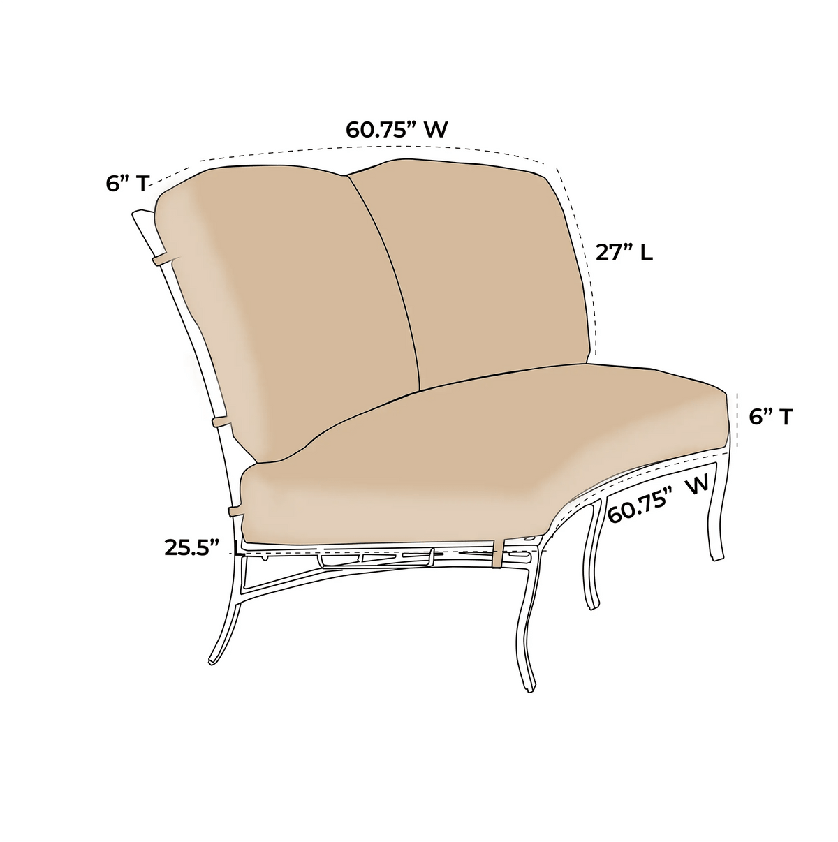 OW Lee Belle Vie Replacement Cushion Left Right & Center Sectional | ZIPCushions