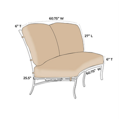 OW Lee Belle Vie Replacement Cushion Left Right & Center Sectional