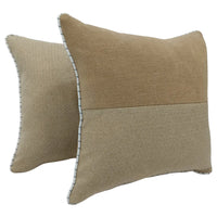 Earthy Elegance Two-Tone Pillow Covers (16x16, Set of 2)