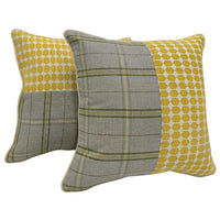 Modern Geometric Fusion Pillow Covers (16x16, Set of 2)