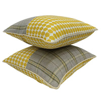 Modern Geometric Fusion Pillow Covers (16x16, Set of 2)