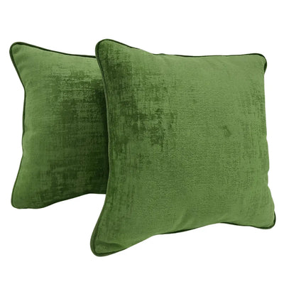 Luxe Velvet Pillow Covers with Piping (16x16, Set of 2)