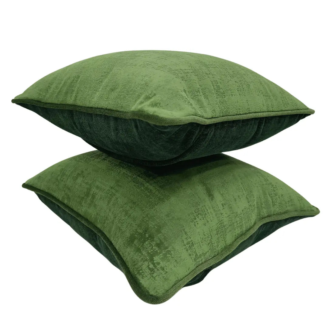 Luxe Velvet Pillow Covers with Piping (16x16, Set of 2) | ZIPCushions - view 2
