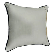 Textured Neutral Pillow Covers with Black Piping (16x16, Set of 2) | ZIPCushions