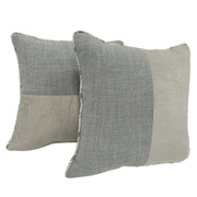 Dual-Tone Textured Pillow Covers in Gray & Off-White (16x16, Set of 2) | ZIPCushions