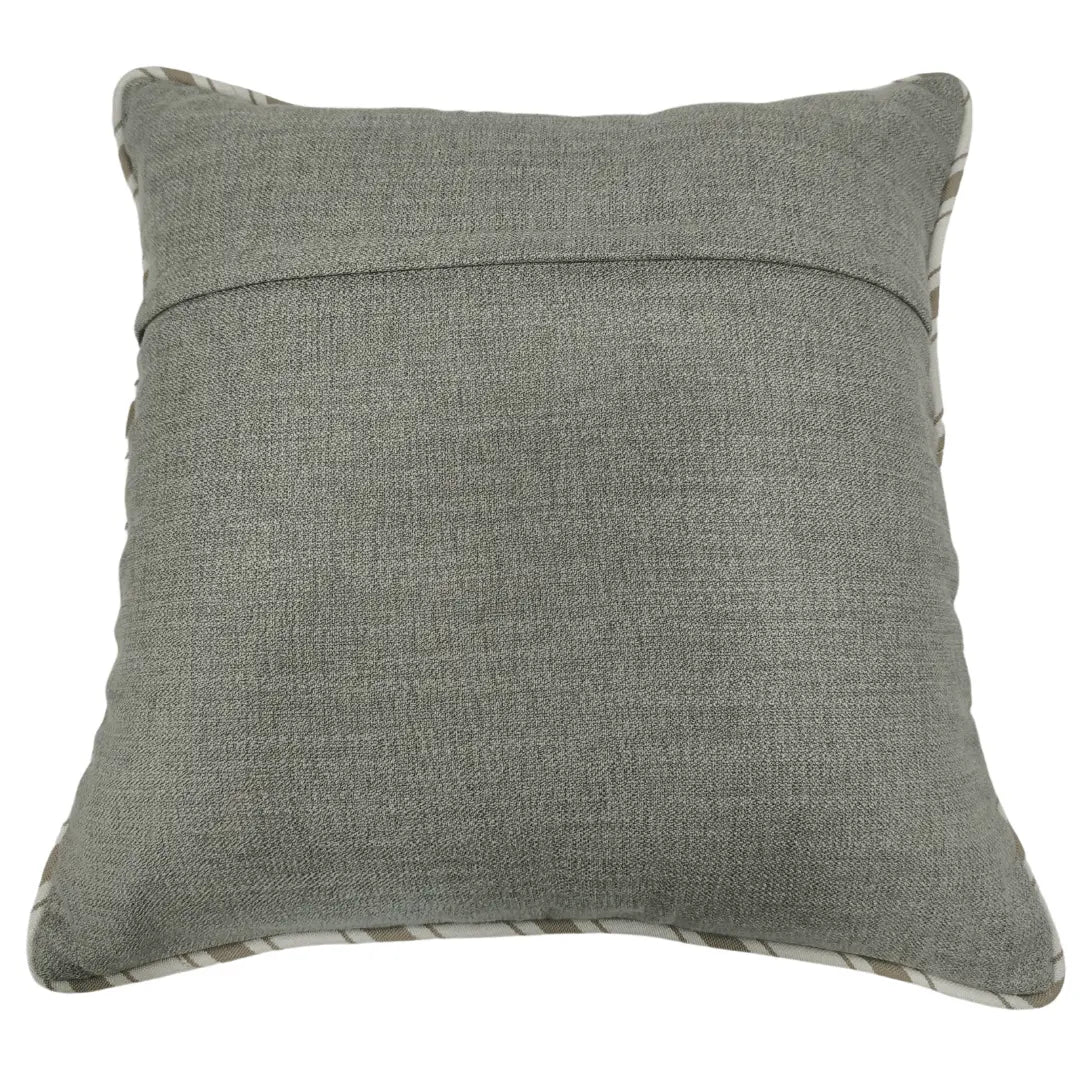 Dual-Tone Textured Pillow Covers in Gray & Off-White (16x16, Set of 2) | ZIPCushions - view 3