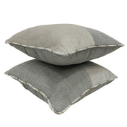 Dual-Tone Textured Pillow Covers in Gray & Off-White (16x16, Set of 2) | ZIPCushions