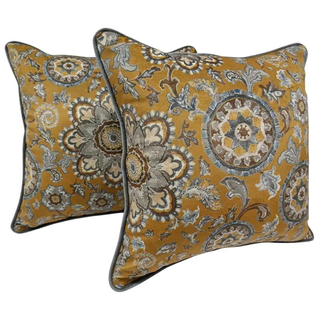 Botanic Charm Floral Pillow Covers (16x16, Set of 2) | ZIPCushions