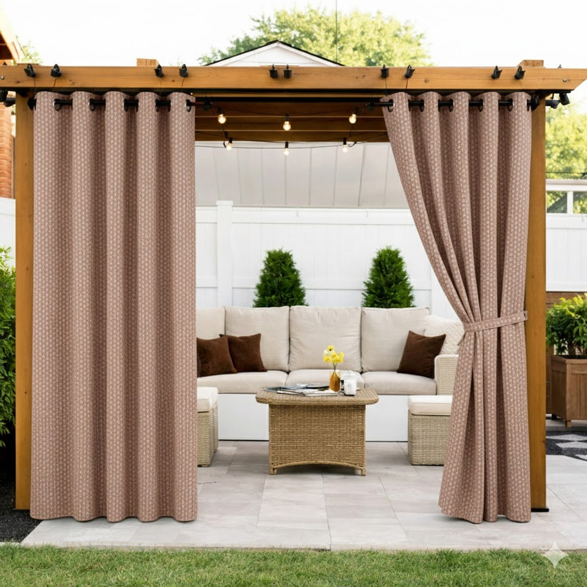 Sunbrella Zori Gari Curtain - Image 3 | ZIPCushions - view 2