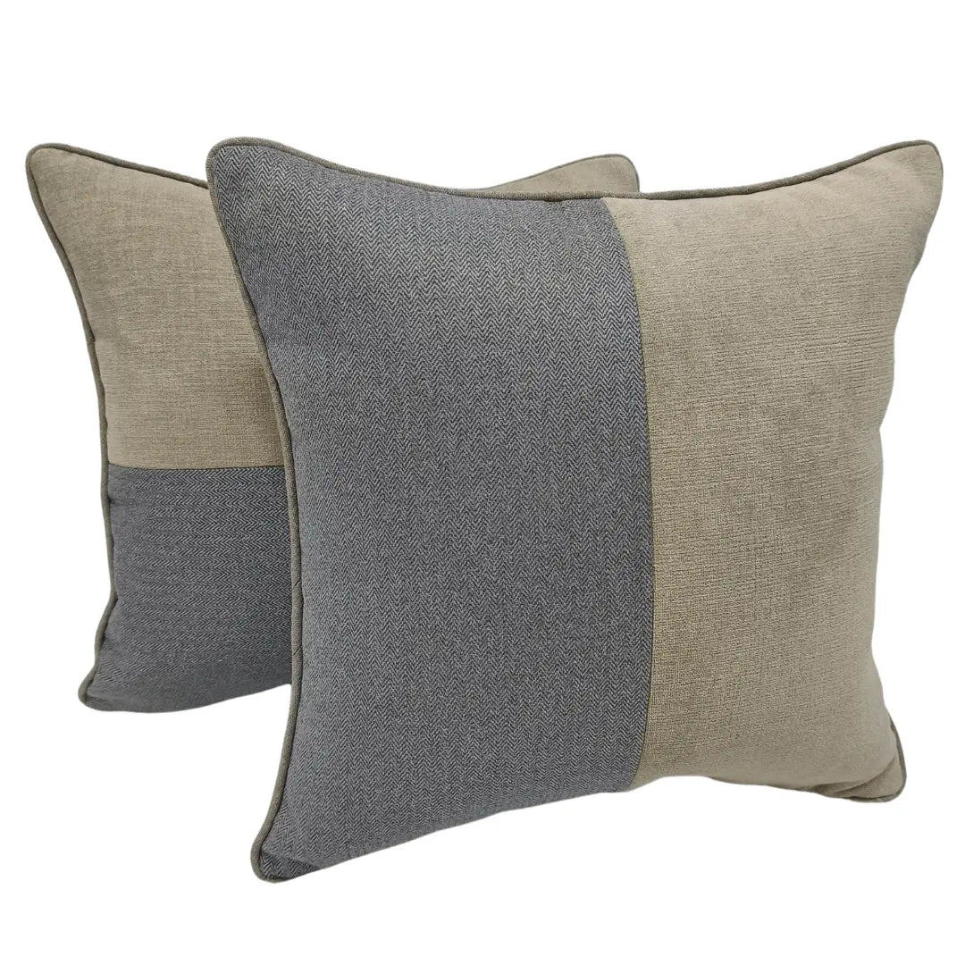 Chic Dual-Texture Decorative Pillow Covers (16×16, Set of 2) | ZIPCushions