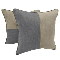 Chic Dual-Texture Decorative Pillow Covers (16×16, Set of 2)