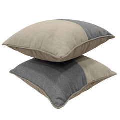 Chic Dual-Texture Decorative Pillow Covers (16×16, Set of 2) - Hover Image