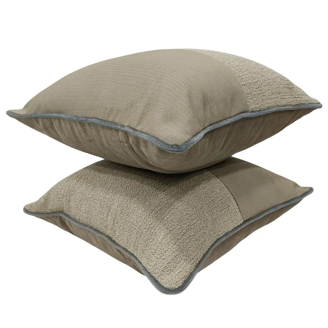 Luxurious Two-Tone Decorative Pillow Covers (16×16, Set of 2) | ZIPCushions - view 2