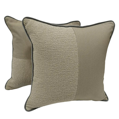 Luxurious Two-Tone Decorative Pillow Covers (16×16, Set of 2)