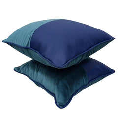 Bold & Elegant Dual-Tone Accent Pillow Covers (16×16, Set of 2) - Hover Image