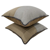 Modern Two-Tone 16×16 Pillow Covers (16×16, Set of 2)