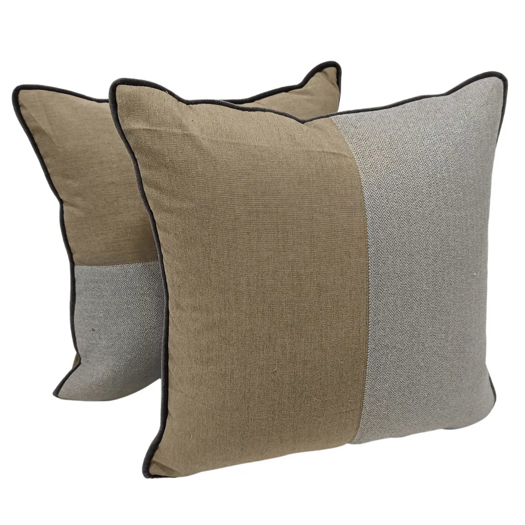 Modern Two-Tone 16×16 Pillow Covers (16×16, Set of 2) | ZIPCushions