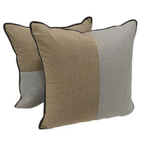 Modern Two-Tone 16×16 Pillow Covers (16×16, Set of 2)