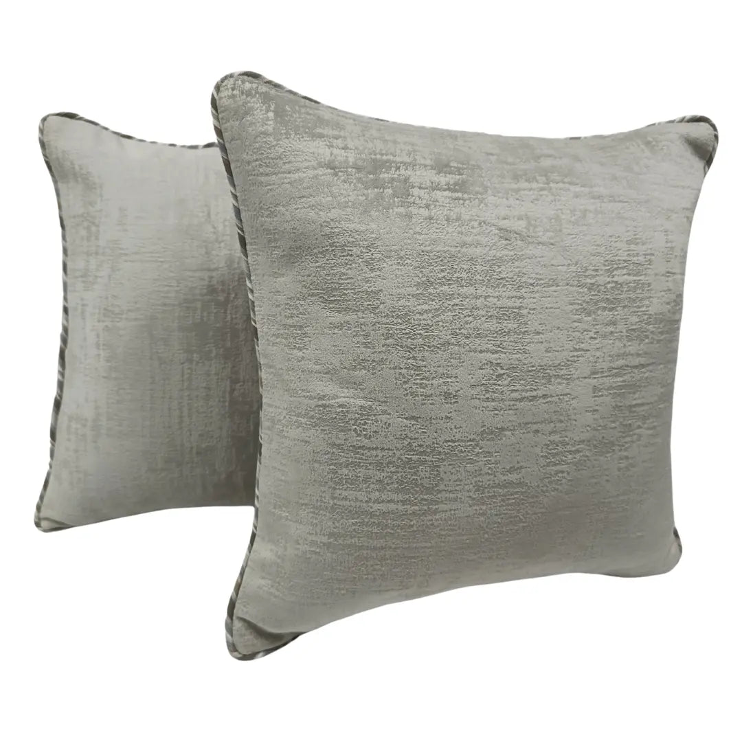 Gleaming Silver Velvet Pillow Covers (16x16, Set of 2) | ZIPCushions