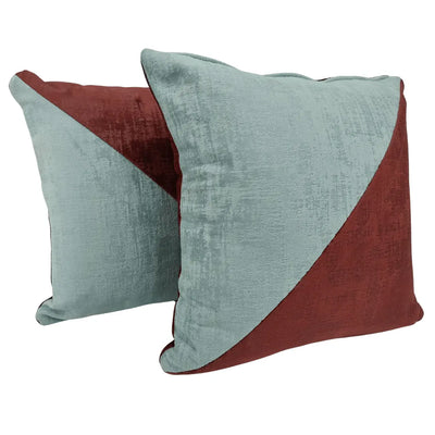 Velvet Luxe Dual-Tone Pillow Covers (18x18, Set of 2)