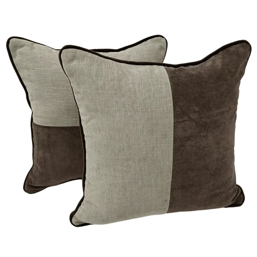 Textured Contrast Pillow Covers (Set of 2, 16x16) | ZIPCushions