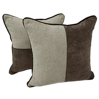 Textured Contrast Pillow Covers (Set of 2, 16x16)