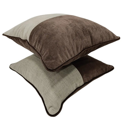 Textured Contrast Pillow Covers (Set of 2, 16x16) - Alternate image