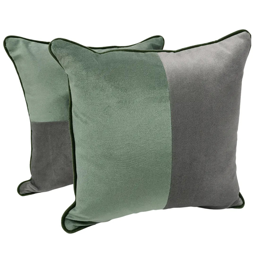 Modern Split-Tone Pillow Covers (Set of 2, 16x16) | ZIPCushions