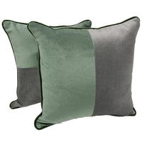 Modern Split-Tone Pillow Covers (Set of 2, 16x16)