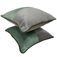 Modern Split-Tone Pillow Covers (Set of 2, 16x16) - Hover Image