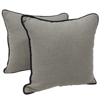 Gray Herringbone Pillow Covers (Set of 2, 16x16)