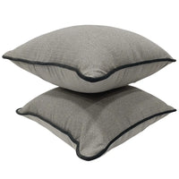 Gray Herringbone Pillow Covers (Set of 2, 16x16)