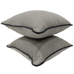 Gray Herringbone Pillow Covers (Set of 2, 16x16) - Hover Image