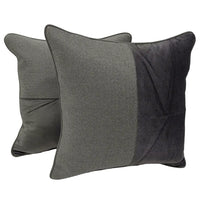 Elegant Charcoal Accent Pillow Covers (Set of 2, 16x16)
