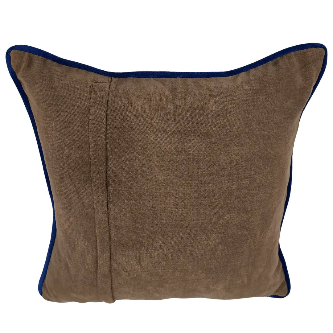 Rust & Taupe Velvet Throw Pillow Covers (16×16, Set of 2) | ZIPCushions - view 3