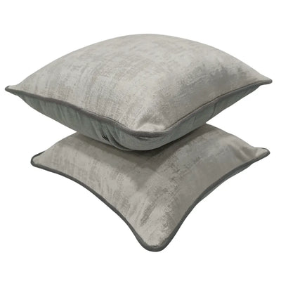 Sophisticated Silver Accent Pillow Covers (16×16, Set of 2) - Alternate image