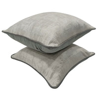 Sophisticated Silver Accent Pillow Covers (16×16, Set of 2)