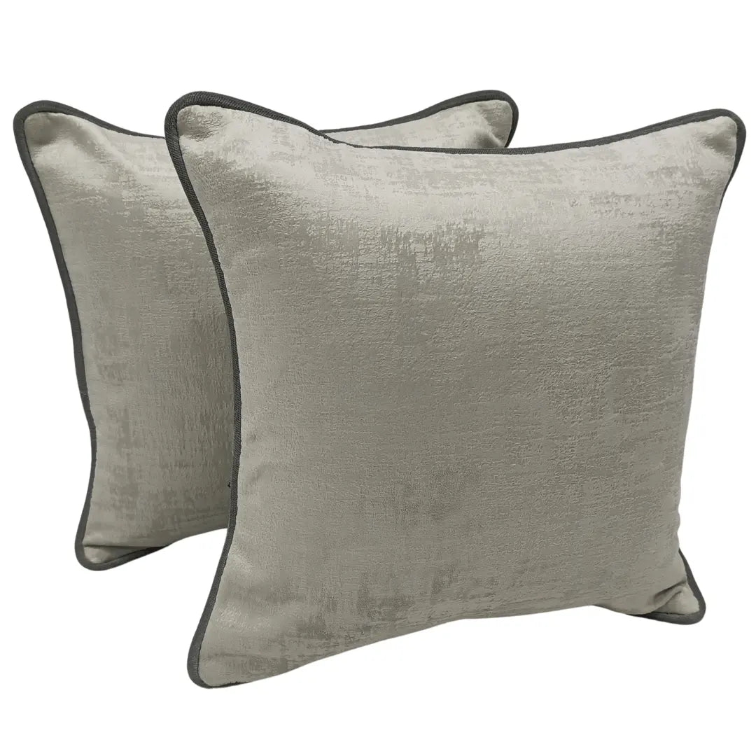 Sophisticated Silver Accent Pillow Covers (16×16, Set of 2) | ZIPCushions