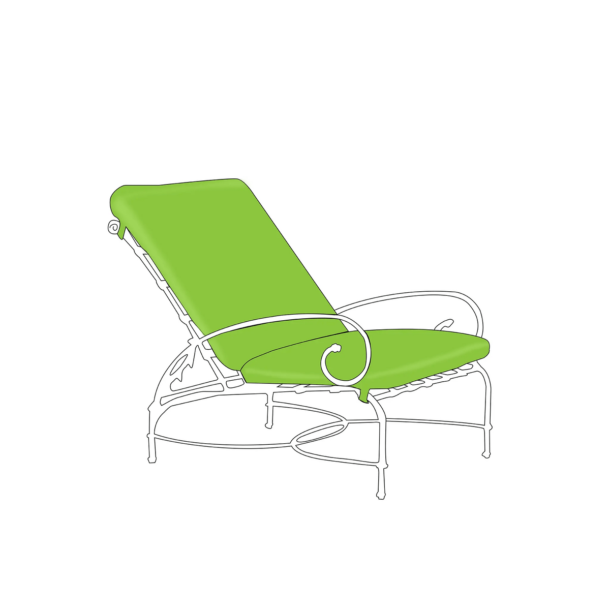 Brown Jordan Florentine Adjustable Lounge Chair Replacement Cushions |  ZIPCushions