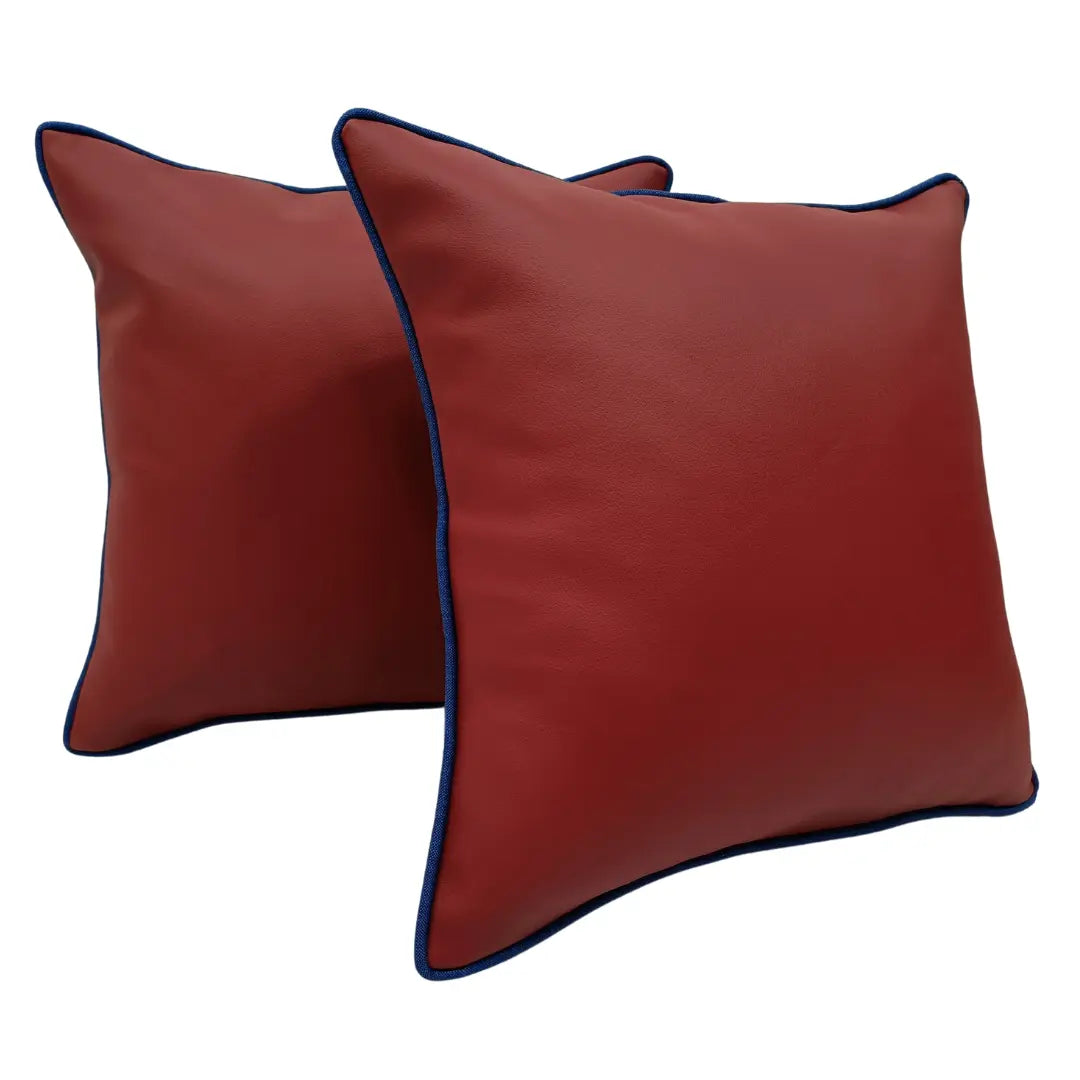 Vibrant Red Stamskin Pillow Covers (16x16, Set of 2) | ZIPCushions