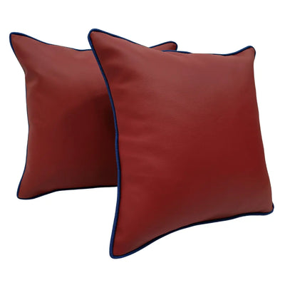 Vibrant Red Stamskin Pillow Covers (16x16, Set of 2)